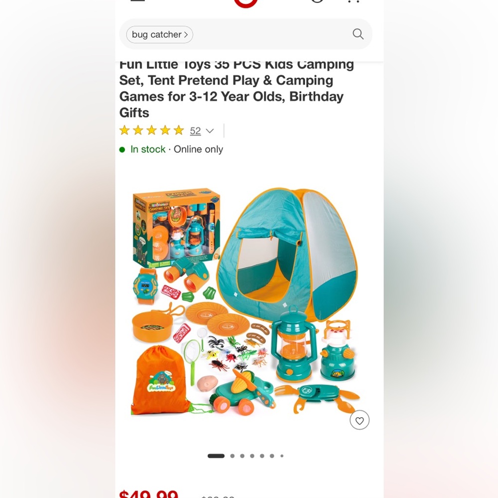 Camping Adventure Set - Orange and Blue